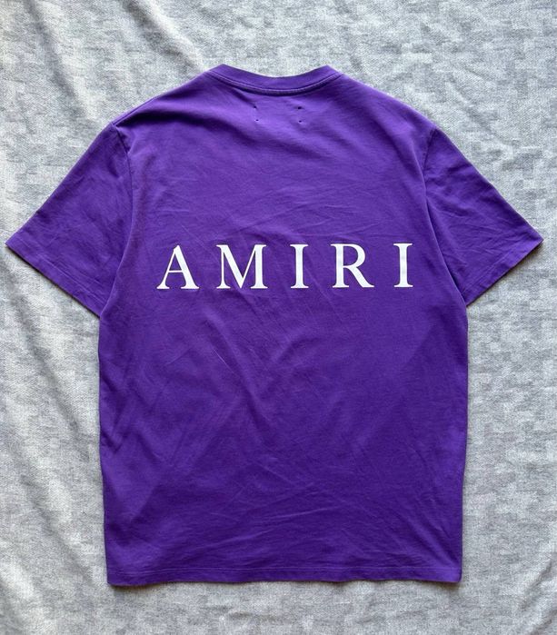 amiri purple ma logo t shirt футболка