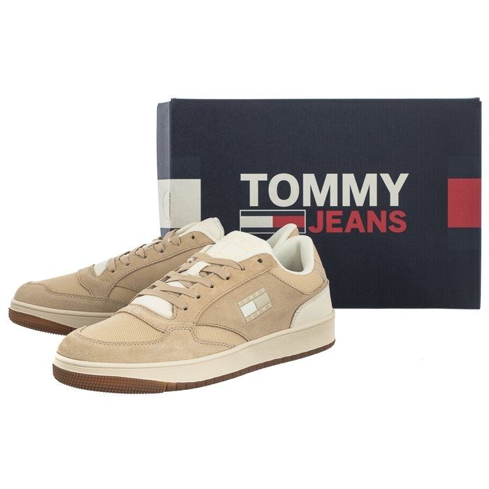 Tommy Jeans Sneakersy Retro Cupsole Suede EM0EM01161 Beżowy