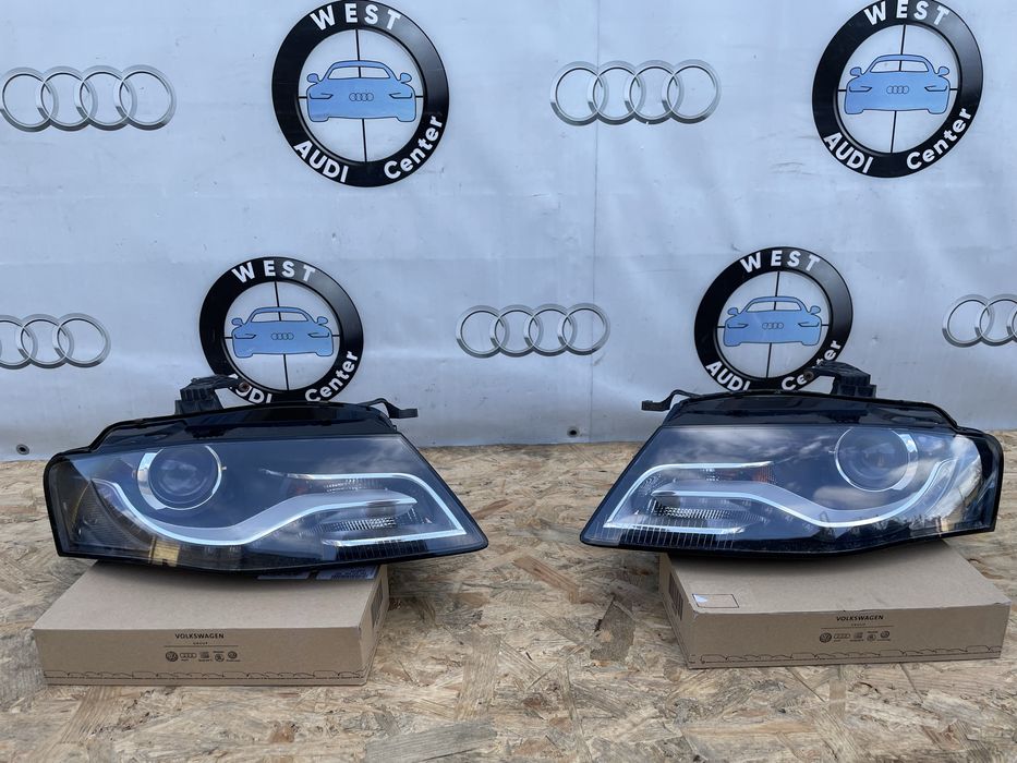Фари Ауді А4 б8 фари галогенні Audi A4 b8 dorest Європа