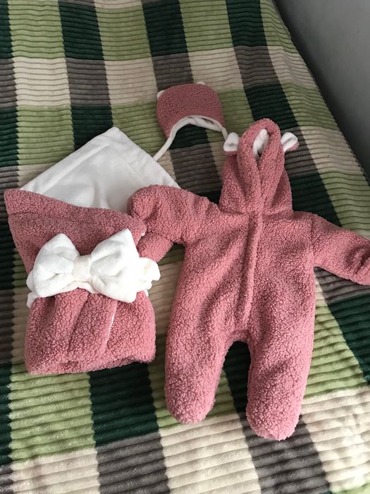 Зимовий комбінезон Тедді,конверт шапочка