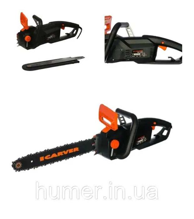 Ланцюгова електрична пила Carver 2200 Вт, 40,5 см, пряма конструкція