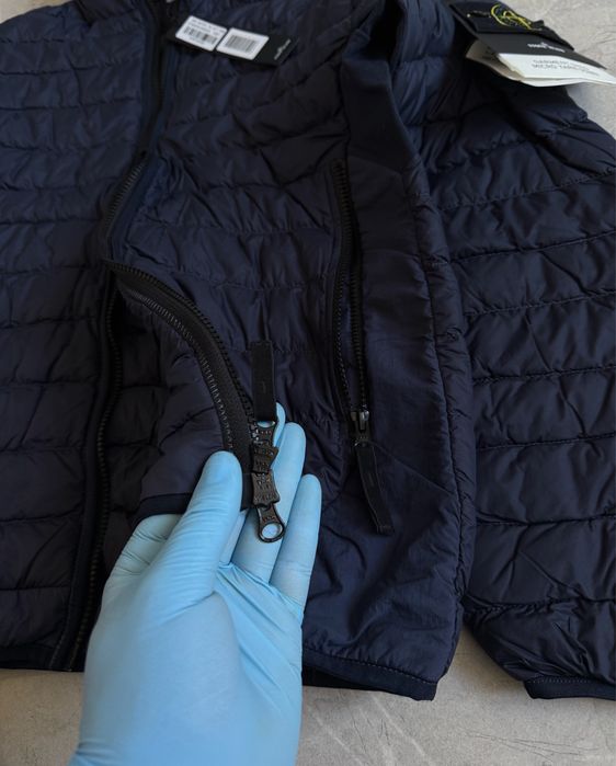Пуховик Stone Island Garment Dyed Navy Micro Yarn Authentic оригінал