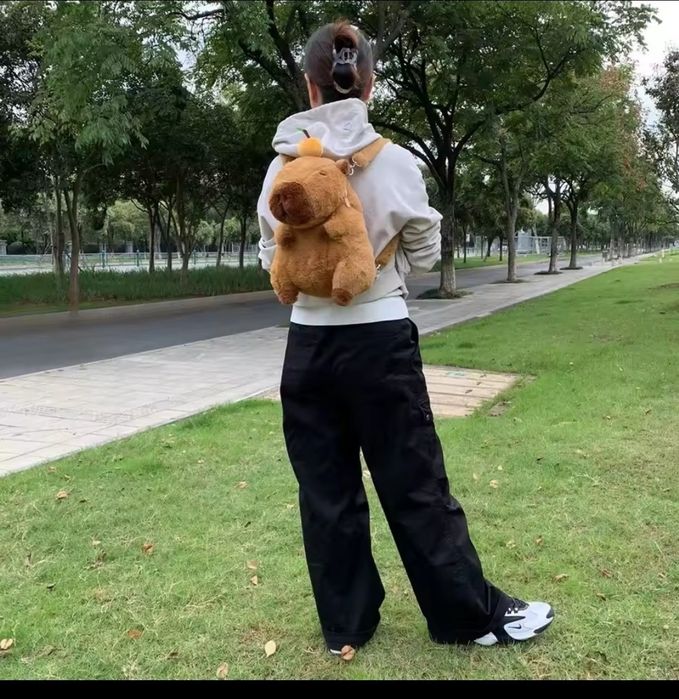 Трендовый плюшевый мягкий рюкзак сумка игрушка капибара