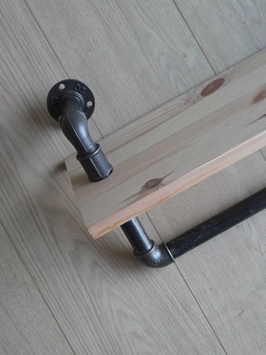 Półka wisząca loft industrialna ścienna