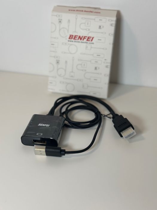 Aktywny adapter HDMI do DisplayPort z dźwiękiem do PS4 PS3 Xbox
