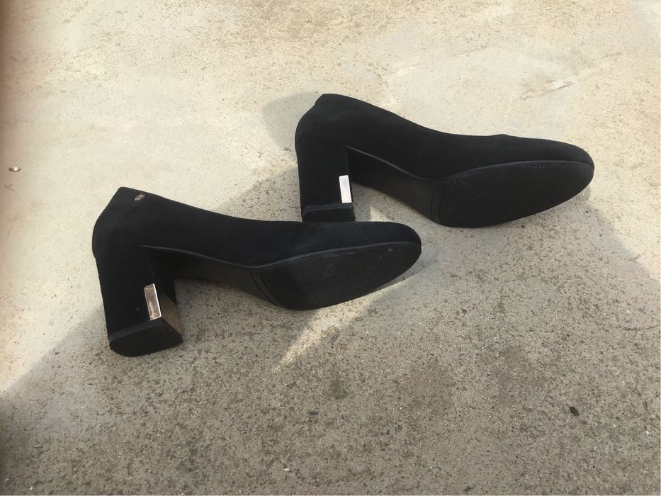 Туфли черные, замш натуральный