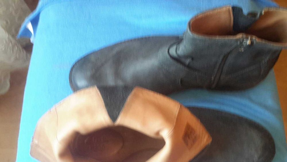 Кожаные ботинки, полусапожки clarks на стопу 29 см.