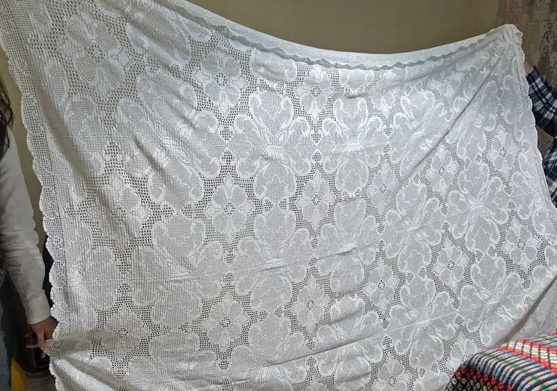 2 toalhas croché feitas pela Dona Berta