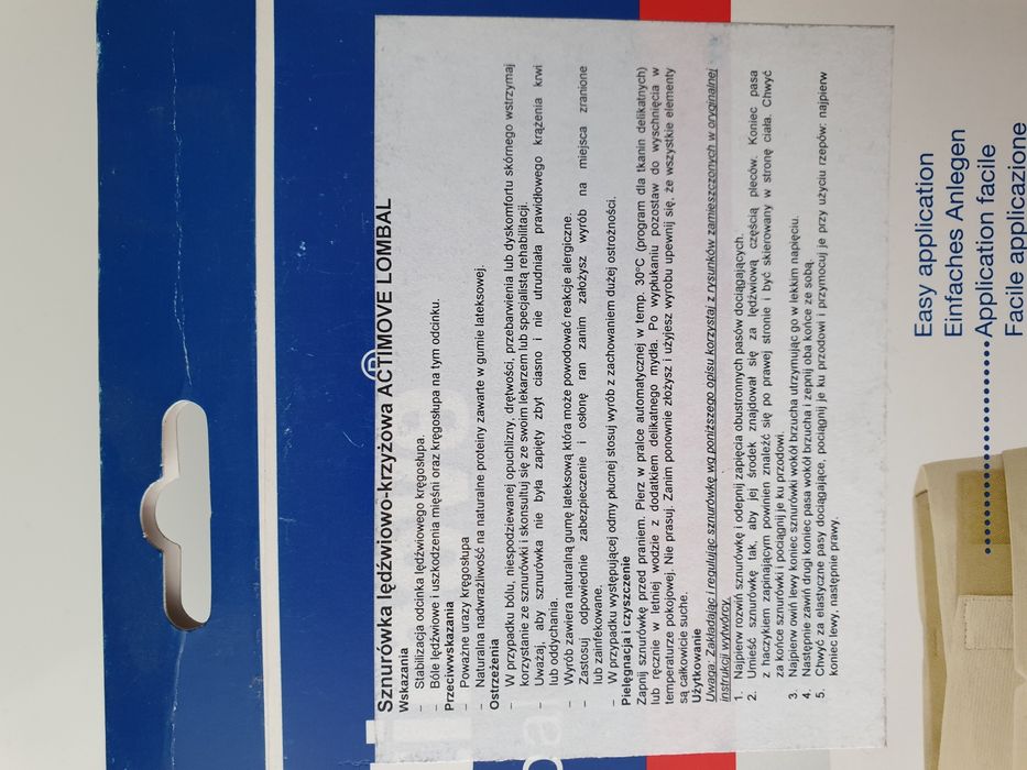 Gorset, pas sznurówka lędźwiowo- krzyżowa S
