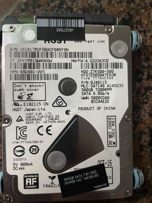 Продам жорсткий диск HDD 2,5” 500gb