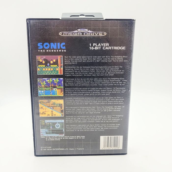 Sonic The Hedgehog Sega Mega Drive (MD)