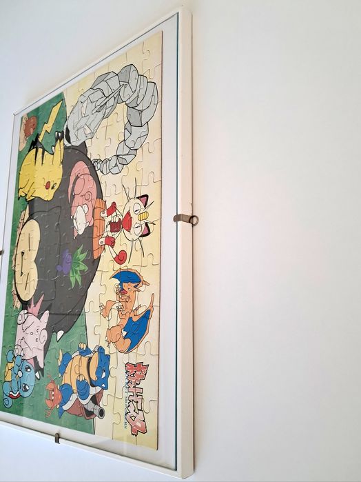Quadro com Puzzle Vintage dos Pocket Monsters (Pokémon, Japão, 90s)