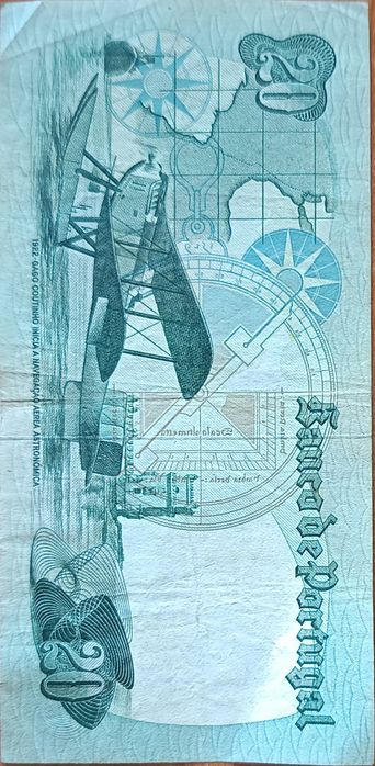 Notas antigas de 20 escudos