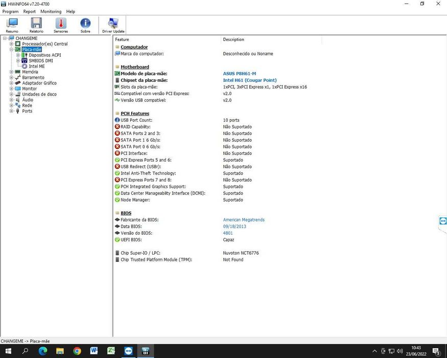 Computador DI i3 com SSD e Windows 11 PRO