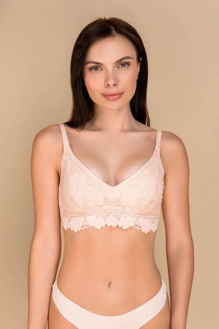 Obrana, стильний безшовний бюст з мереживом В/С 70/75/80/85, 3 кольори