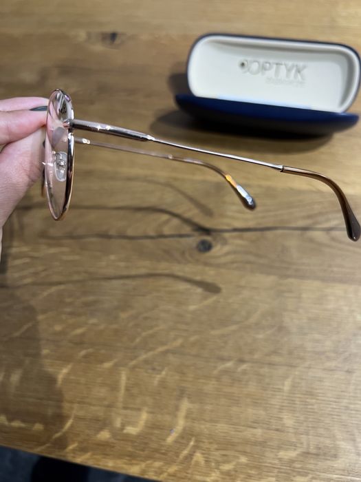 Oprawki okulary różowe złoto