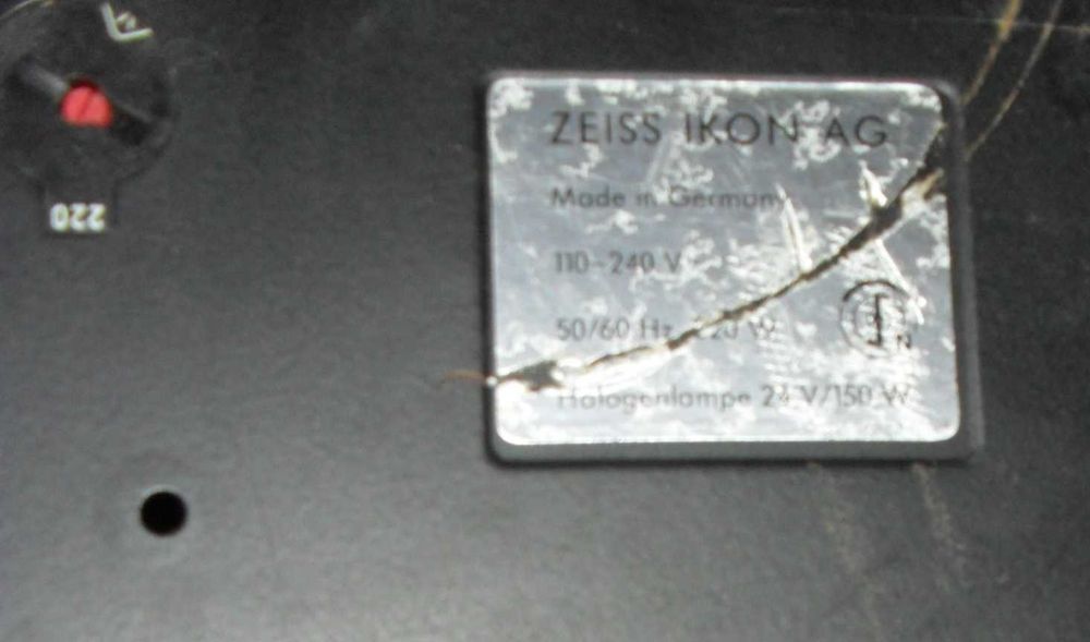 Projetor de slides, Perkeo S150, para peças