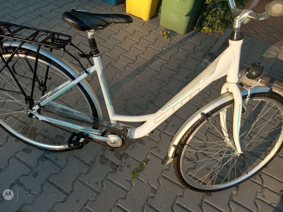 Aluminiowa rama lekki bialy nowy rower damski miejski ctm 28