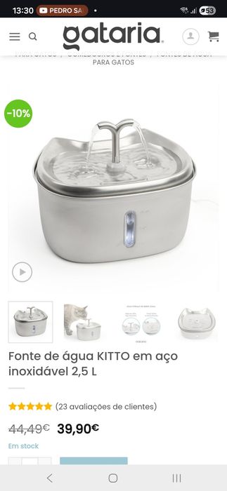 Fonte agua  NOVA Inox