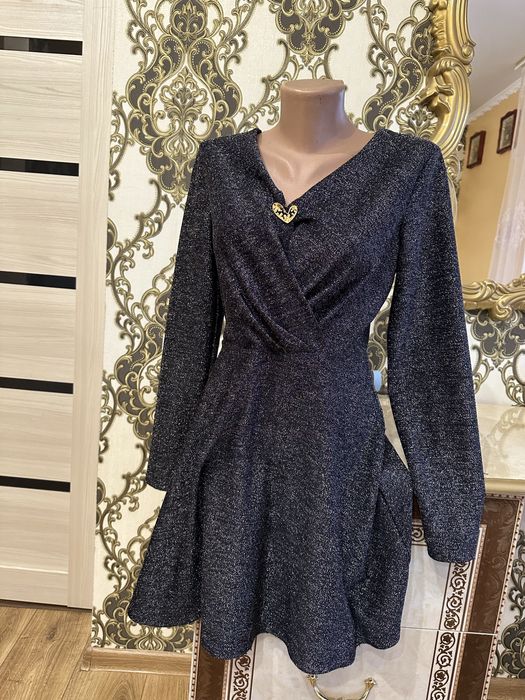 Плаття жіноче люрекс і гіпюр (блискітки)