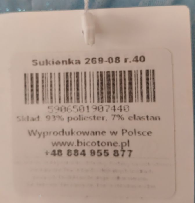 Cudna błękitna na komunię, wesele sukienka Botiocotone r.40