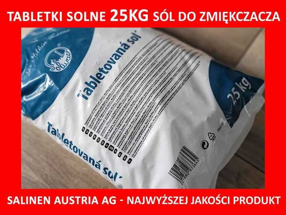 Salinen Tabletki Poduszki solne 25kg sól najwyższa jakość! Zmiękczacz.