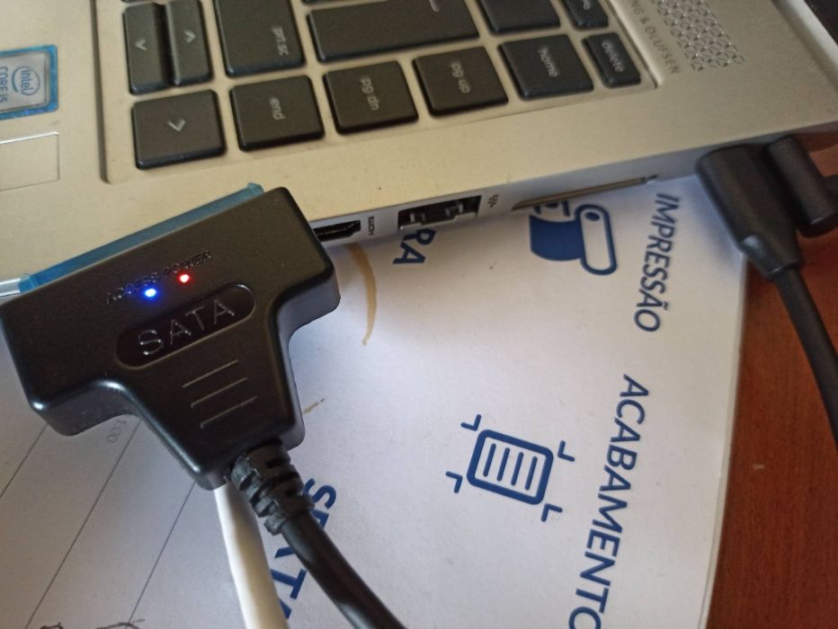 Cabo ligação Sata para USB C 3.0