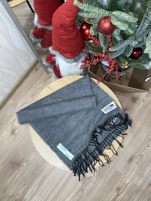 Сірий бавовняний шарф off-white