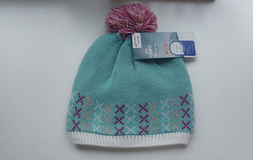 Зимова шапка на флісі на дівчинку 5-8 років, від бренду crivit