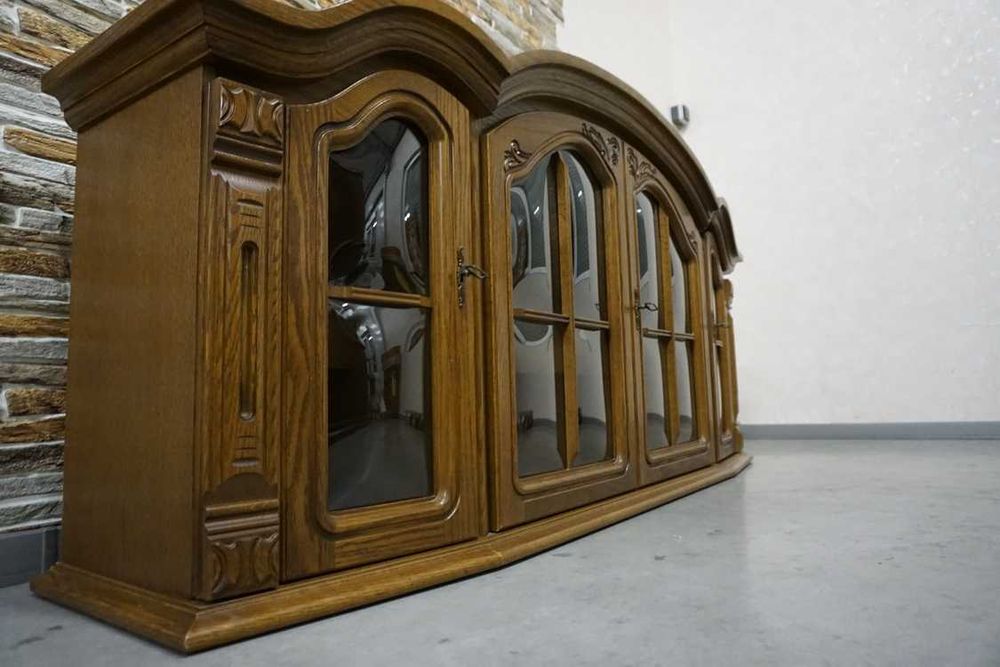 Witryna Wisząca Dębowa 2 Drzwiowa szer. 175 cm  P-1354