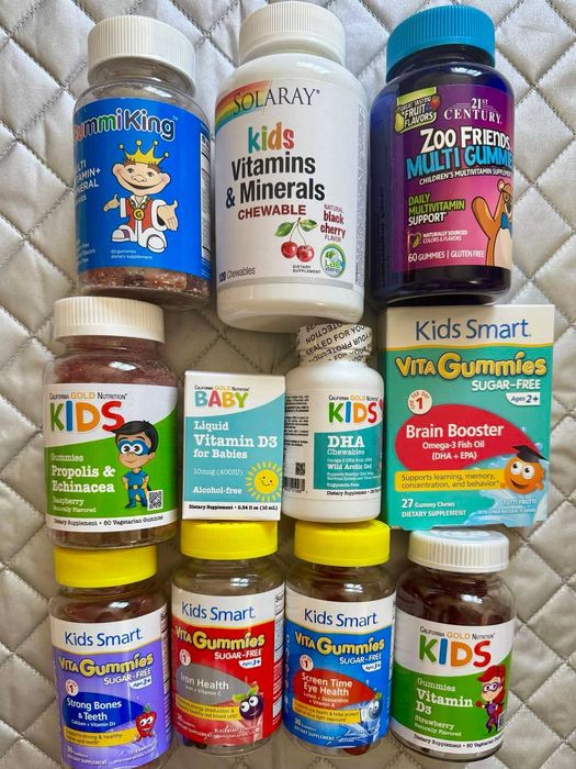 Мультивітаміни омега для дітей California Gold Solaray Kids Smart