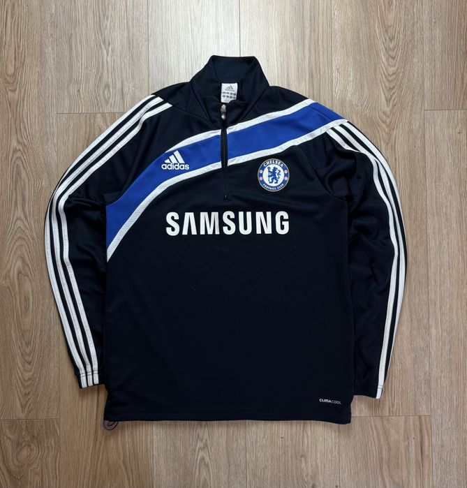 Adidas Chelsea Samsung 08/09 Męska L Bluza rozpinana 1/4 ZIP Blockcore Football Sportswear