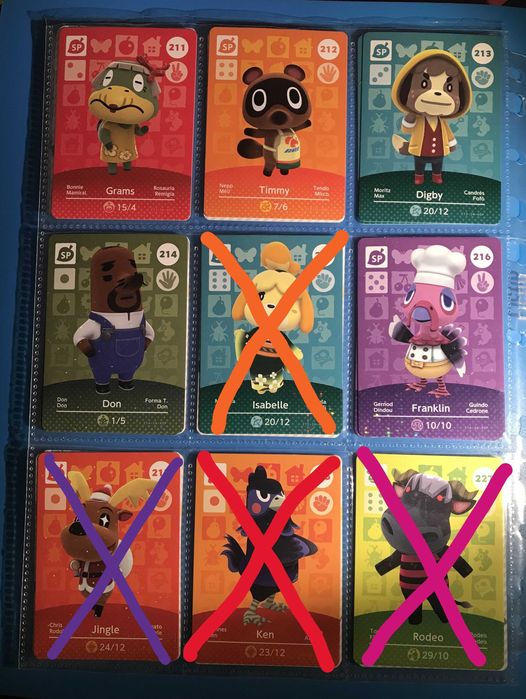 Animal Crossing Cartas Amiibo (Serie 1-4 + WA) Venda ou Troca