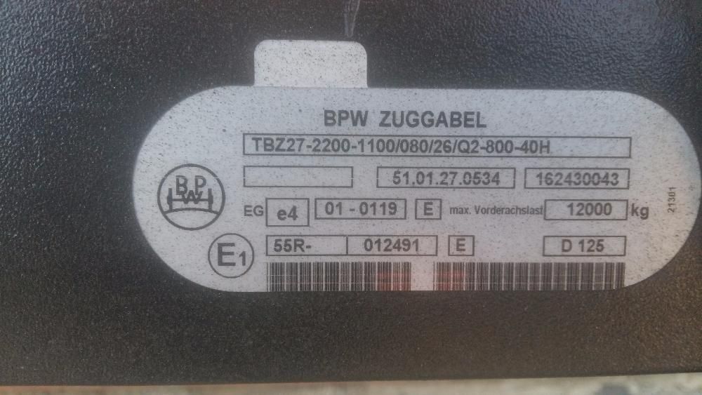 Dyszel zaczep HL8011 oryginał BPW ifa HW 6011