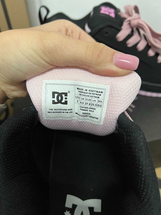 Женские кроссовки DC Shoes Court Graffik "Black Pink" Размеры 36-41