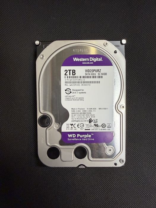 WD Purple 2TB 3,5” SATA WD20PURZ