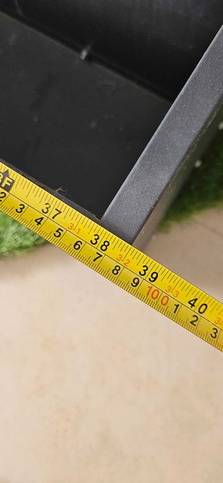 Floreira metal decoração jardim 100x25x30