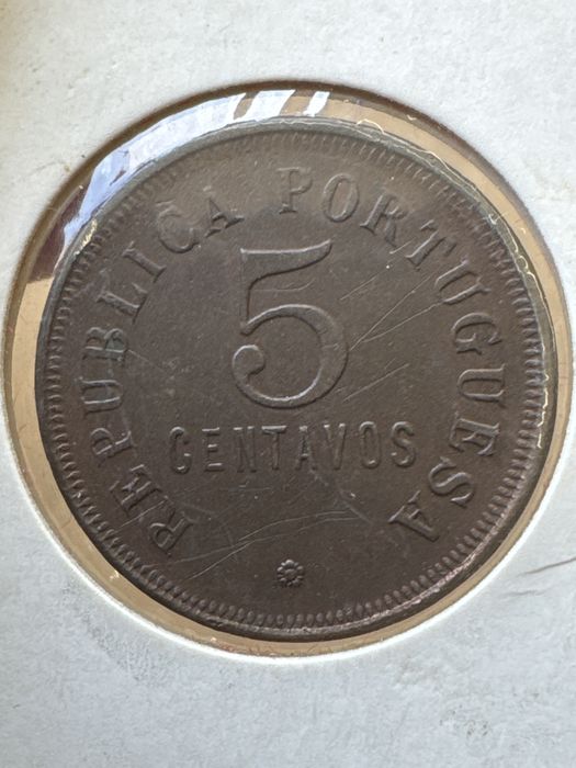 Moeda 5 cent 1821 Angola