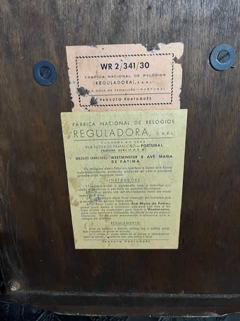 Relogio antigo pendulo da Regularora
