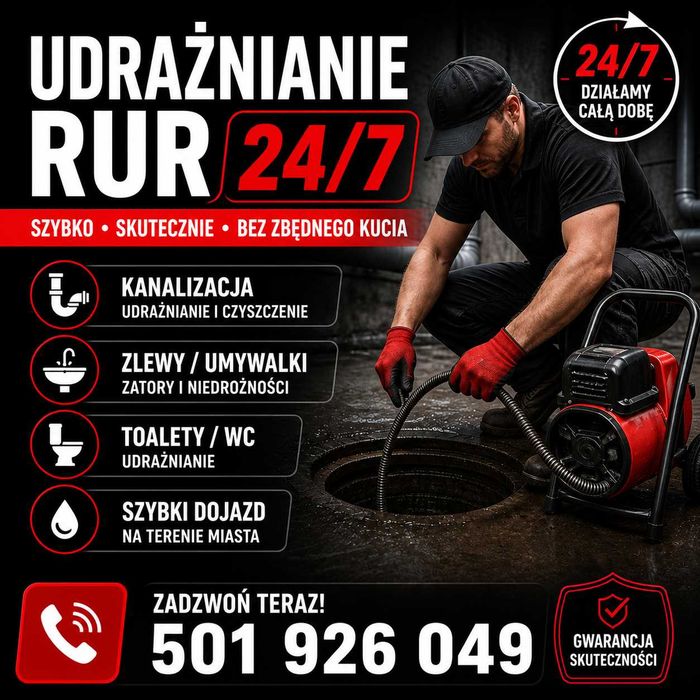 Hydraulik awaria kanalizacji udrażnianie rur i pionów NAJTANIEJ ŚLĄSK