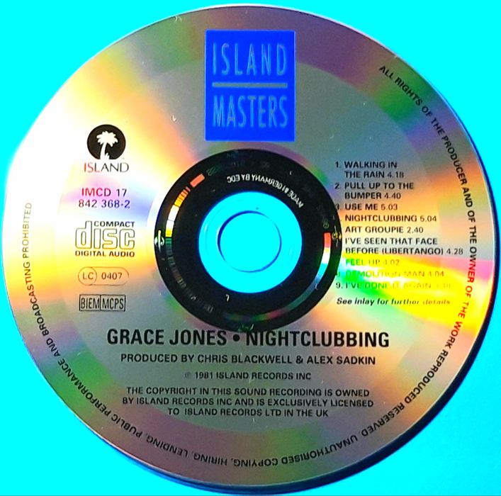 Grace Jones – Nightclubbing (CD, 1995?)
