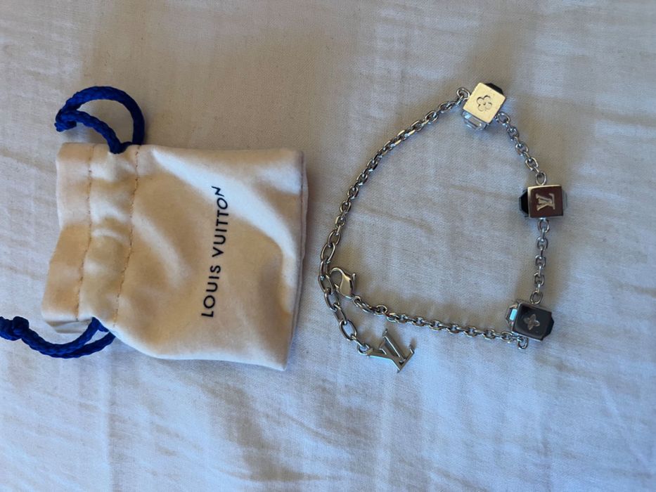 Pulseira em aço com cristais original da Louis Vuitton