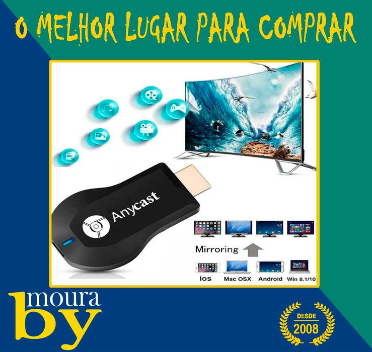 Receptor Mirascreen HDMI Dongle Miracast Chromecast DLNA AirPlay