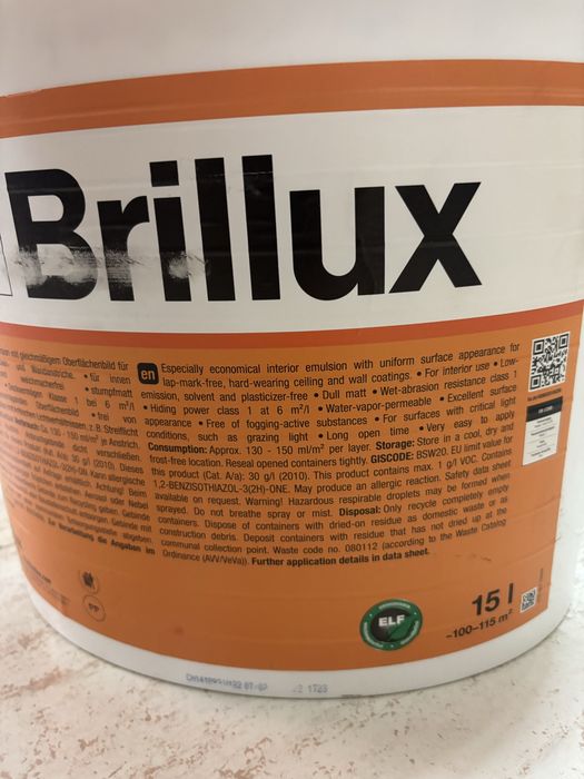 Tinta Branca Brillux Topp 948 – Interior – Branco Mate – 15L