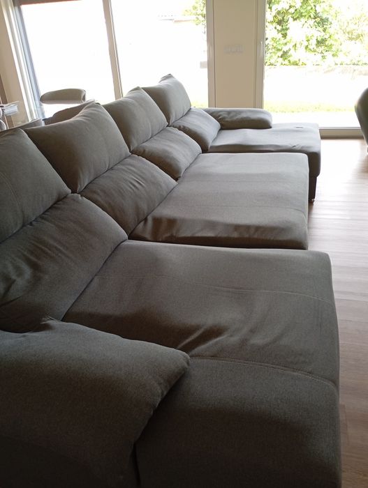 Sofá cinza 2 chaise longue