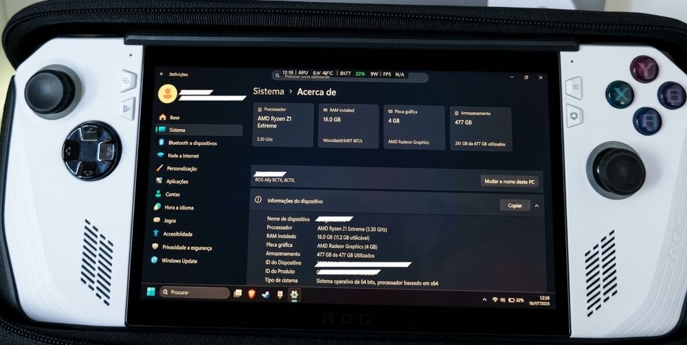 ASUS ROG Ally Z1 Extreme Impecável + Extras Premium + Peças Originais