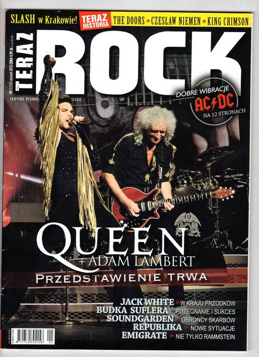 Teraz Rock 1(143) 2015 Queen + Adam Lambert, wkładka AC/DC