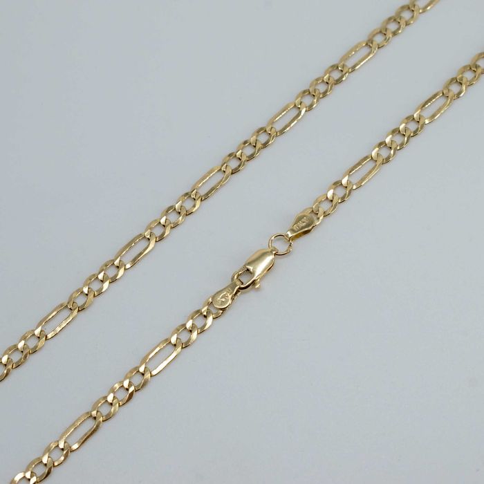 Złoty łańcuszek 585 9,22gram 55cm Figaro Pełny Nowy WYSYŁKA GRATIS