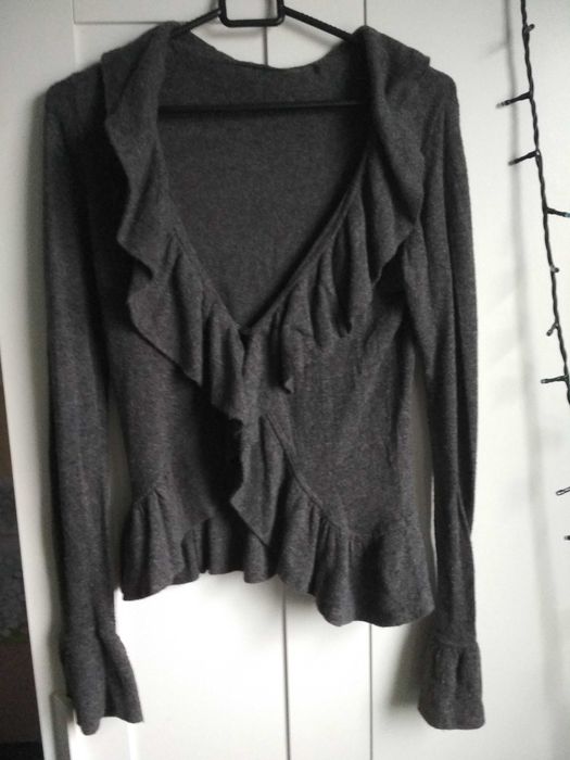 Sweter szary falbany r.xs/s