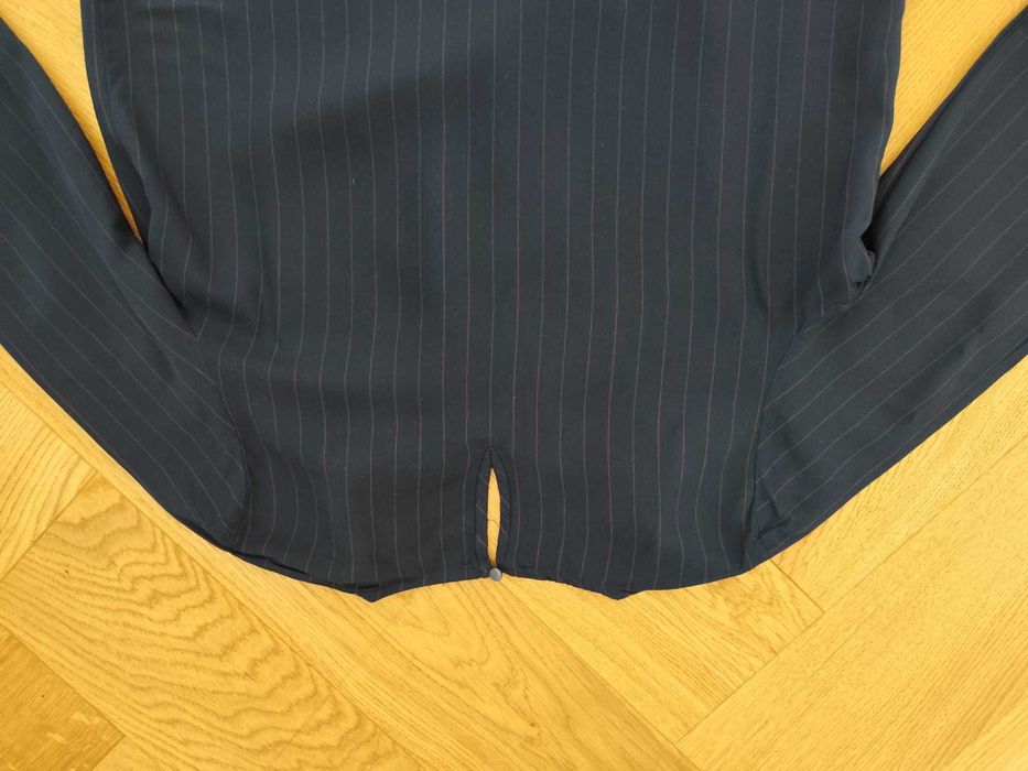 Nowa bluzka damska elegancka wiskoza granatowa 36 S 38 M